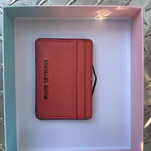 Michael Kors Coral Card Holder